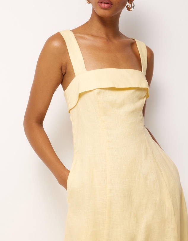 AERE - Florie Linen Midi Dress