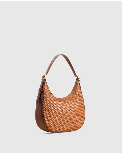Evity - Sofia Weave Leather Hobo Bag