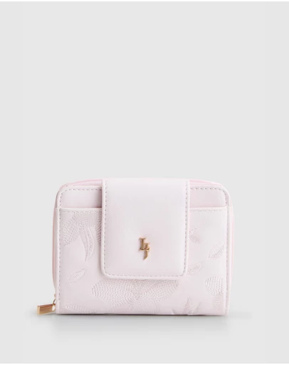Laura Jones - Embroidered Small Tab Wallet