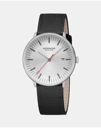 Mondaine - Mondaine Doppio 41mm Vegan Leather Watch