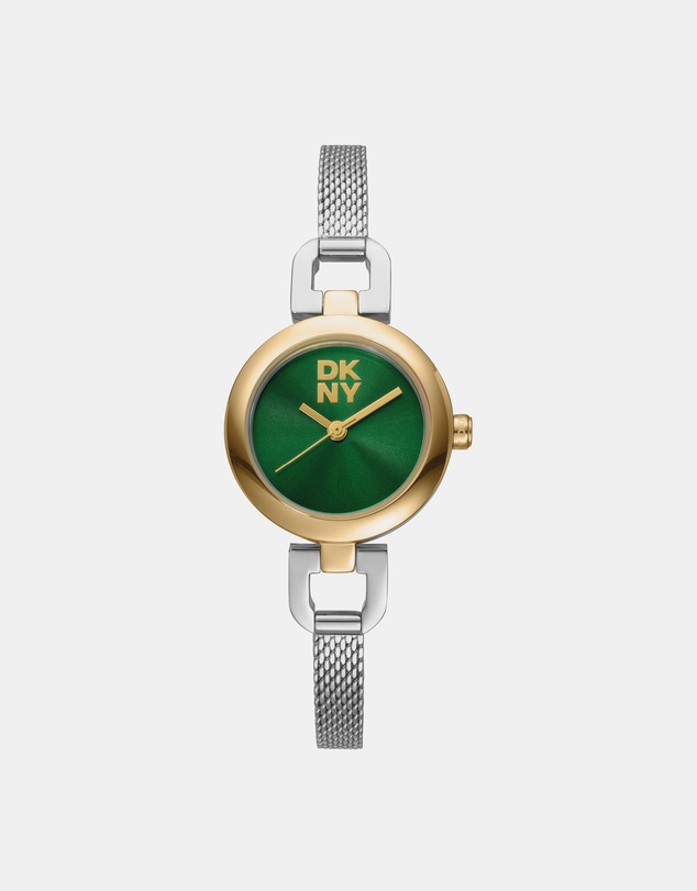 DKNY - Milanese Two-Tone 26mm Green Dial Womens Watch