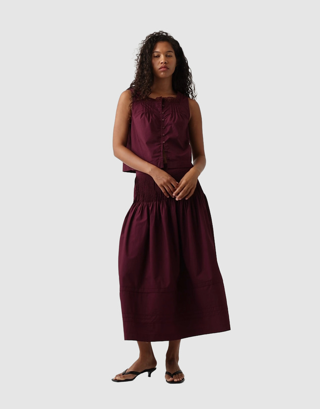 GAP - Pintuck Waist Maxi Skirt