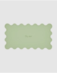 Lilly + Dash - 2pc Dog & Cat Wave Placemats - Mint Green