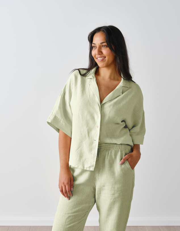 Linen House - Nimes Pure Linen Wide-Sleeved Shirt