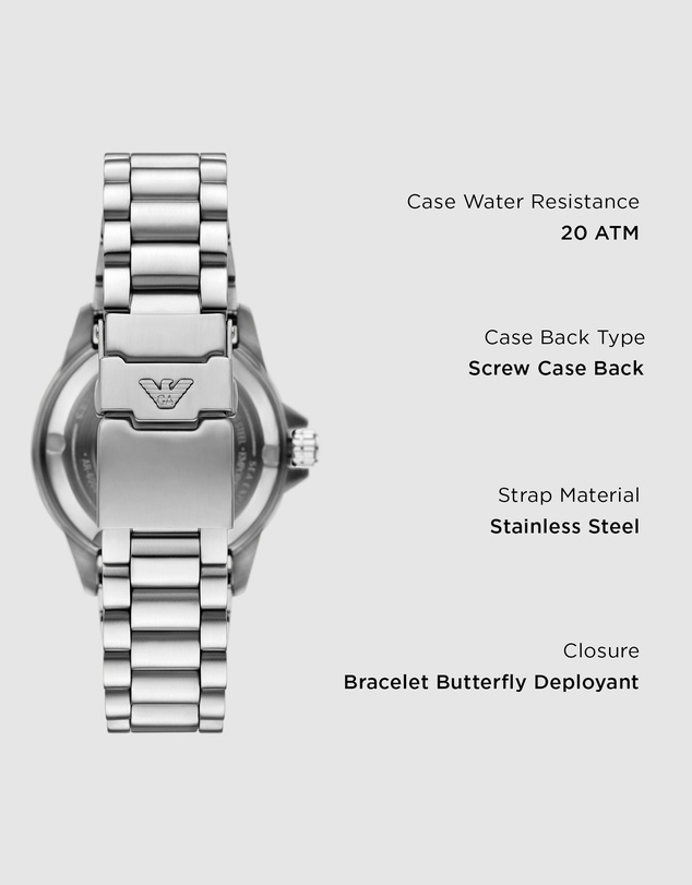 Emporio Armani - Silver Tone Automatic Watch