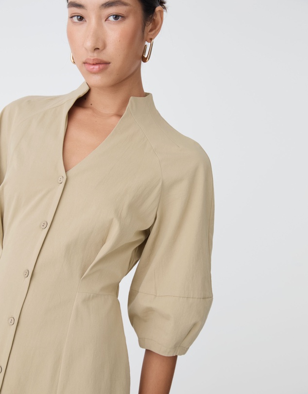 Forcast - Lyn Lantern Sleeve Shirt Dress