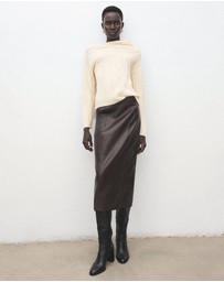 M.N.G - Asymmetrical Cable Knit Sweater