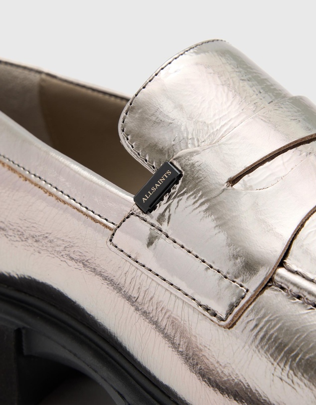 AllSaints - Lola Metallic Loafers - Women's