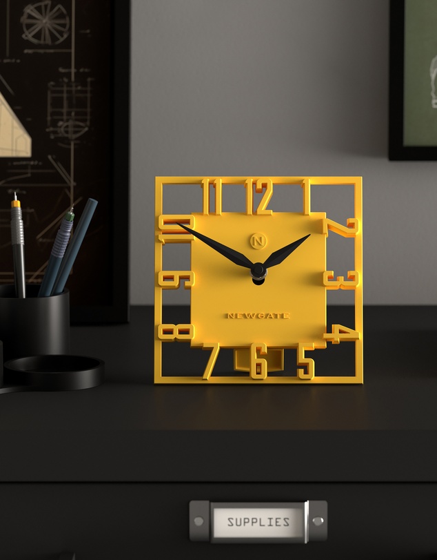 Newgate - Newgate Highline Mantel Clock-Yellow