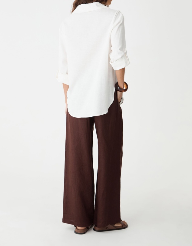 Forcast - Ami Linen Elastic Back Pants