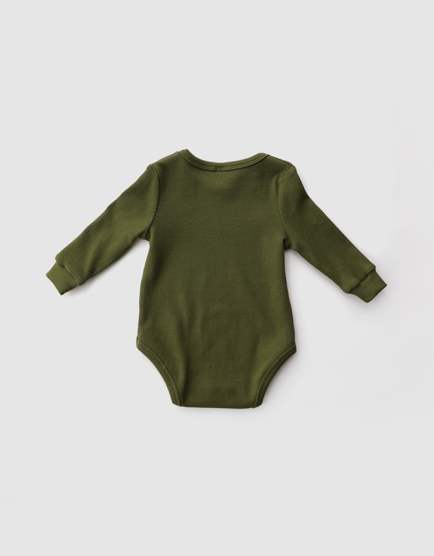 WITH LOVE FOR KIDS - Basics Thick Ribbed Long Sleeve Onesie - Babies