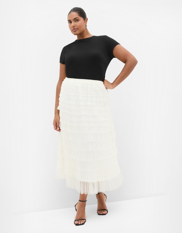 City Chic - Averi Tulle Midi Skirt