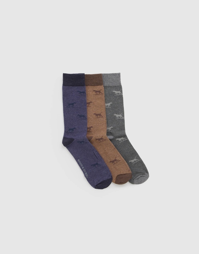 Rodd & Gunn - Dogs-A-Plenty Three Pack Socks