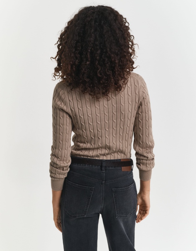 Gant - Stretch Cotton Cable V-Neck Knit
