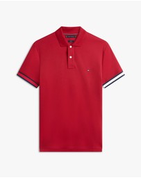 Tommy Hilfiger - Slim Fit Interlock Knit Tipped Polo Shirt