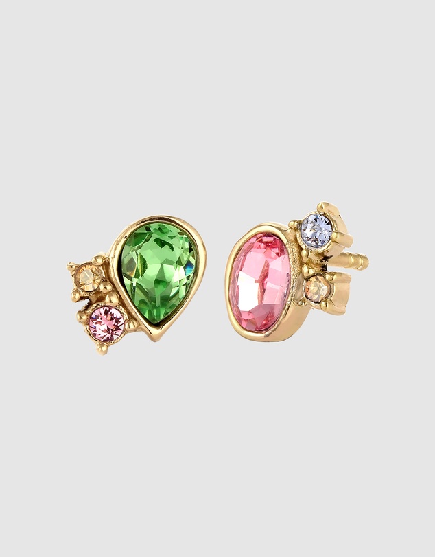 Elli Jewelry - Crystal Symphony Stud Earrings in Gold-Plated 925 Silver