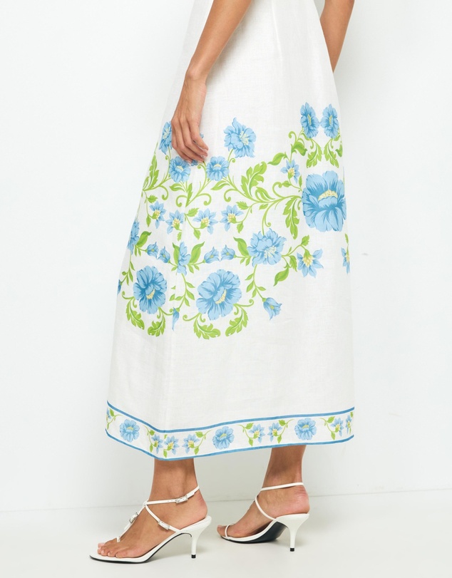 Revibe - Repaired AERE Elladia Puff Sleeve Midi Dress - AU 16