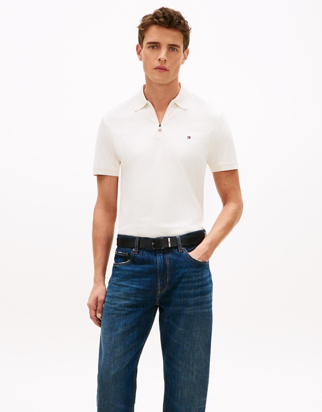 Tommy Hilfiger - Regular Fit Interlock Knit Zip Polo Shirt