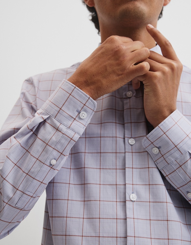 Country Road - Long Sleeve Slim Curved Sleeve Check Shirt