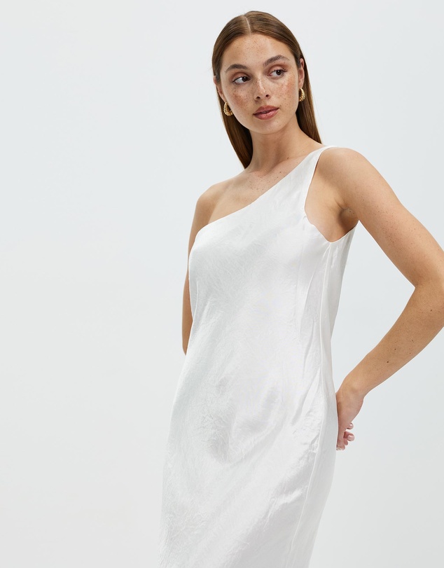 Third Form - Running Water Bias One Shoulder Maxi