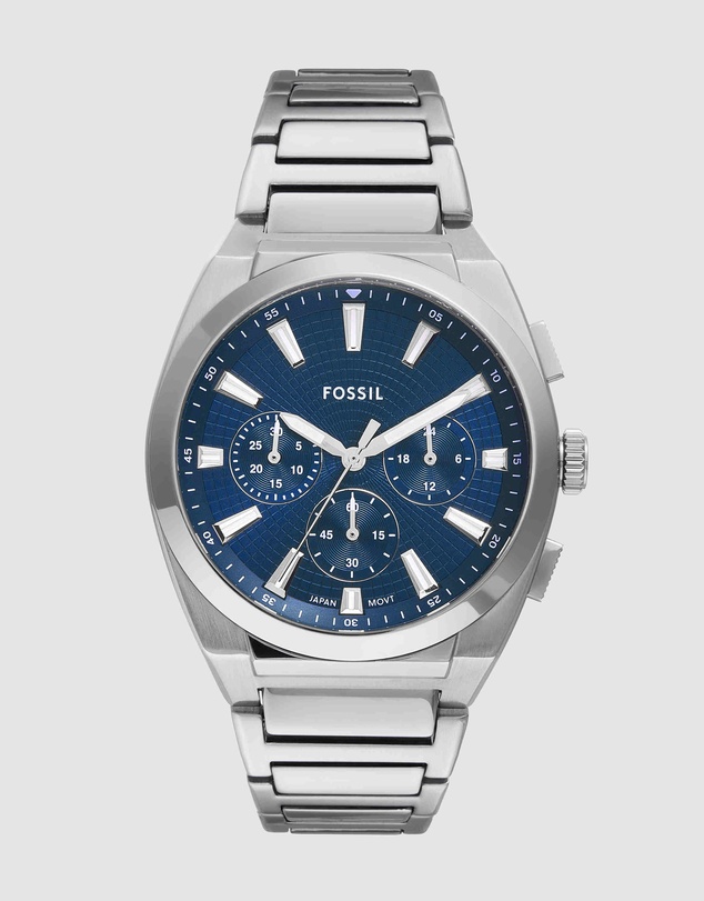 Fossil - Everett Silver Tone Chronograph Watch