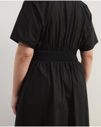 Atmos&Here Curvy - Ines Shirring Waist Midi Dress