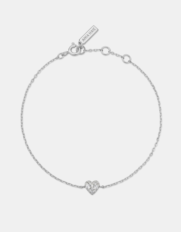 Ania Haie - Silver Sweetheart Pave Bracelet