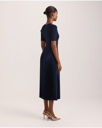 SABA - Vicky V Neck Mixed Media Dress