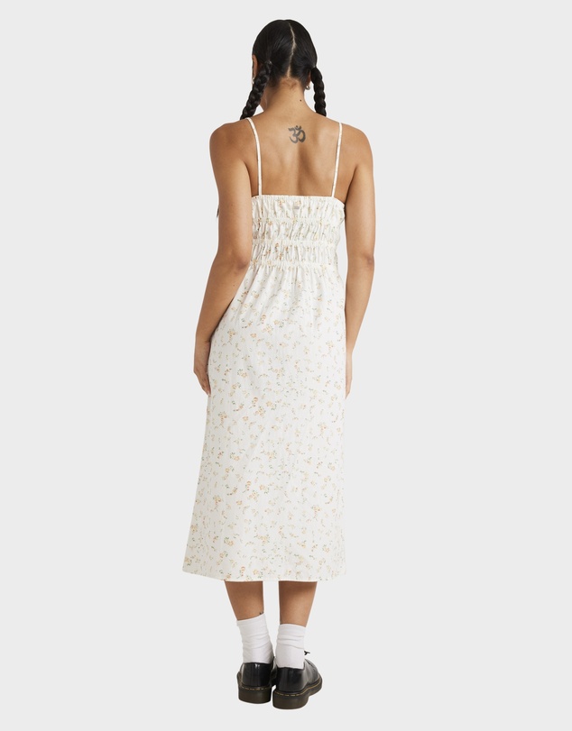 RVCA - Womens Blurred Ditsy Gathered Midi Dress