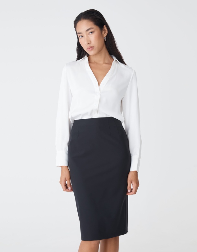 Forcast - Lila V-neck Satin Blouse