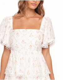 Petal & Pup - Chapel Maxi Dress - White Vintage Floral