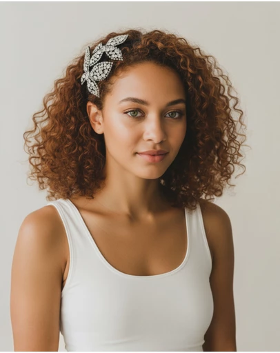 Mossée - Ruby Crystal Butterfly Headband