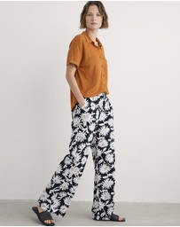 Seasalt - Seasalt Cornwall Navy Poolfield Organic Cotton Printed Trousers