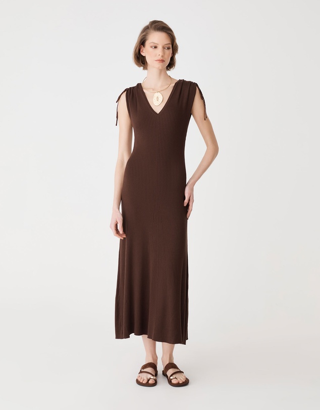 Forcast - Briony Lyocell Rib Knit Dress