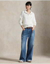 Polo Ralph Lauren - Cable-Knit Cotton Quarter-Zip Sweater