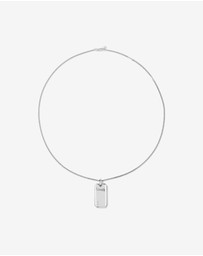 Michael Hill - Dog Tag with Diamonds in Sterling Silver