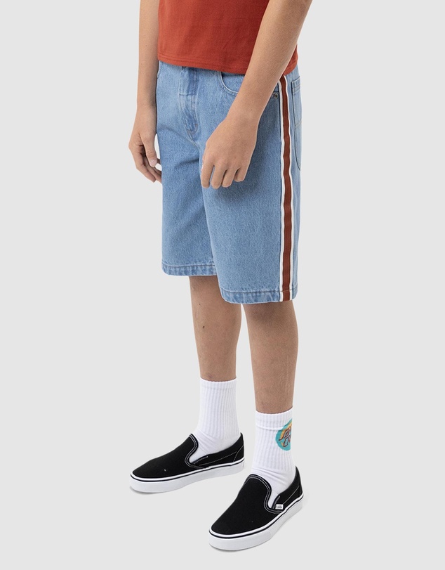 Santa Cruz - Fisheye Strip Jean Shorts - Teens
