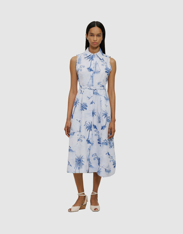 Trenery - Toile Print Sleeveless Shirt Dress