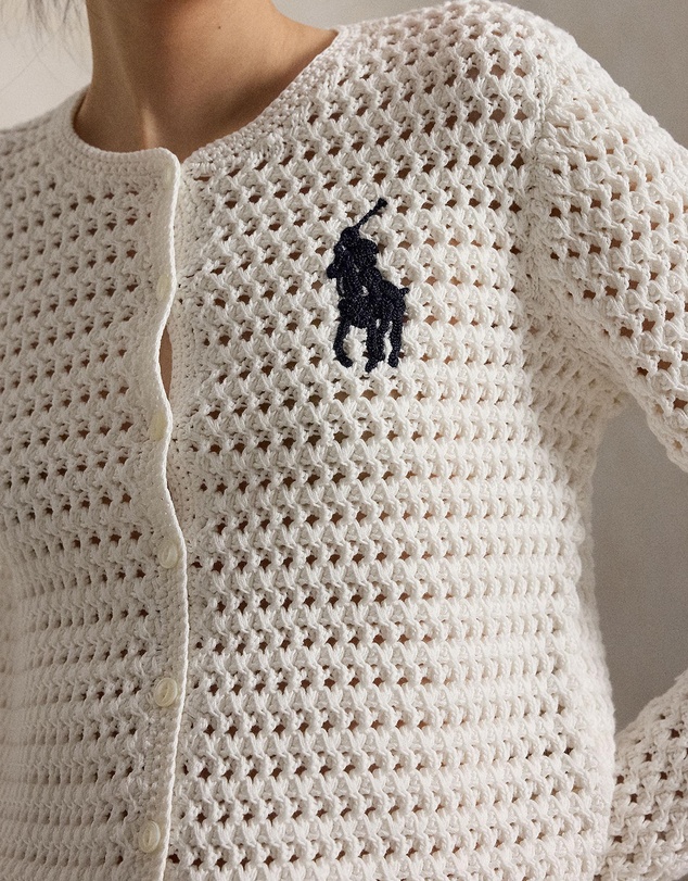 Polo Ralph Lauren - Big Pony Crocheted Cotton Cardigan