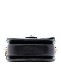 Pre-Loved by Azura Reborn - Pre-Loved Mini CC Quilted Shiny Calfskin Round Moon Messenger Flap