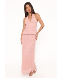 Petal & Pup - Zafira Textured Halter Top - Pink