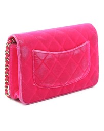 Pre-Loved by Azura Reborn - Pre-Loved CC Quilted Velvet Wallet on Chain