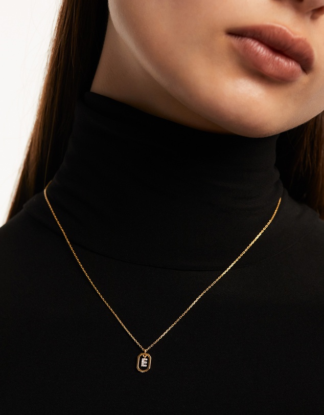 PDPAOLA - Mini Letter E Gold Necklace