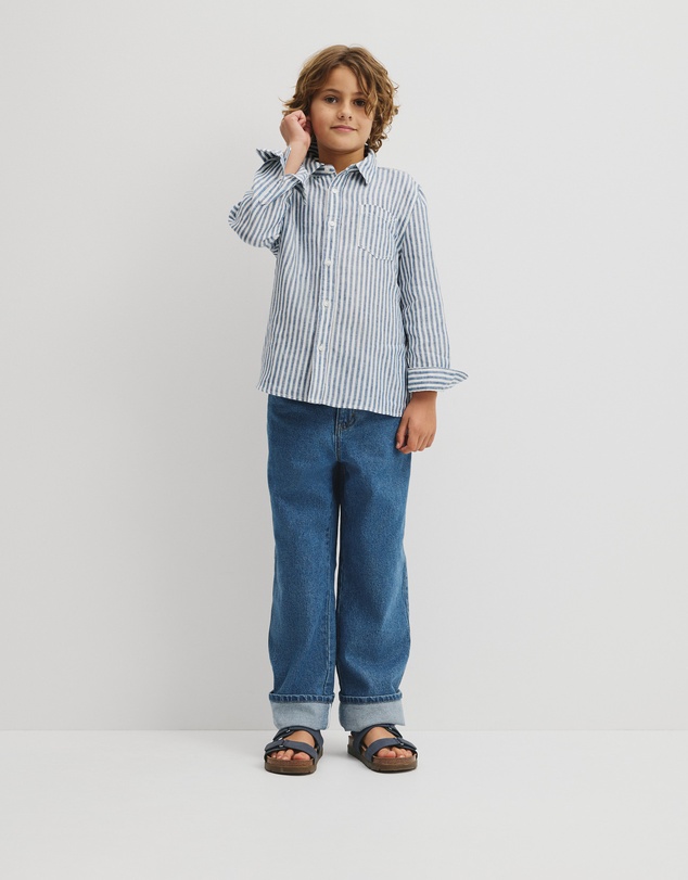 Country Road - Teen Long Sleeve Linen Shirt