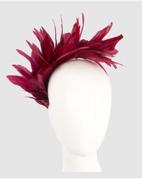 Max Alexander - Modern Burgundy Racing Fascinator