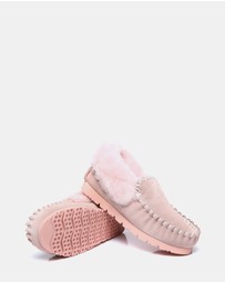 EVERAU - Australian Shepherd Ugg Popo Moccasins Cow Suede Upper Moccasins