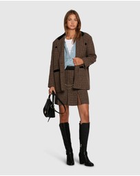 Belle & Bloom - City Noir Tweed Oversized Blazer