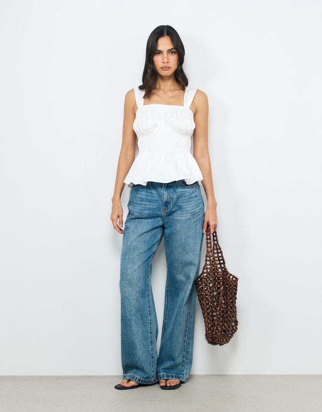 AERE - Tessa Cinched Waist Top