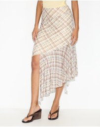Dazie - Rush Hour Asymmetric Hem Skirt