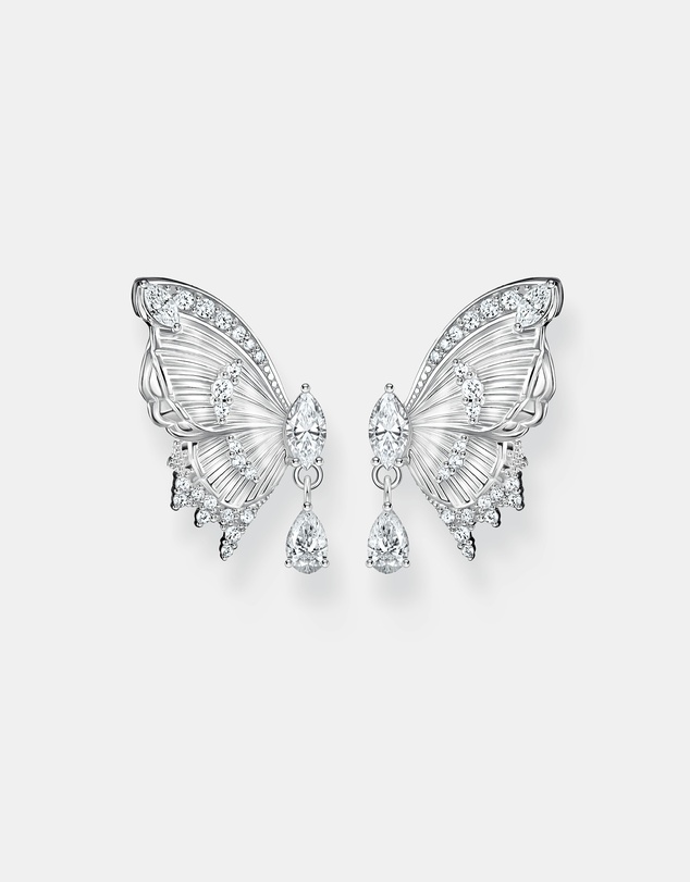 THOMAS SABO - THOMAS SABO Butterfly Paradise Ear Studs in Silver